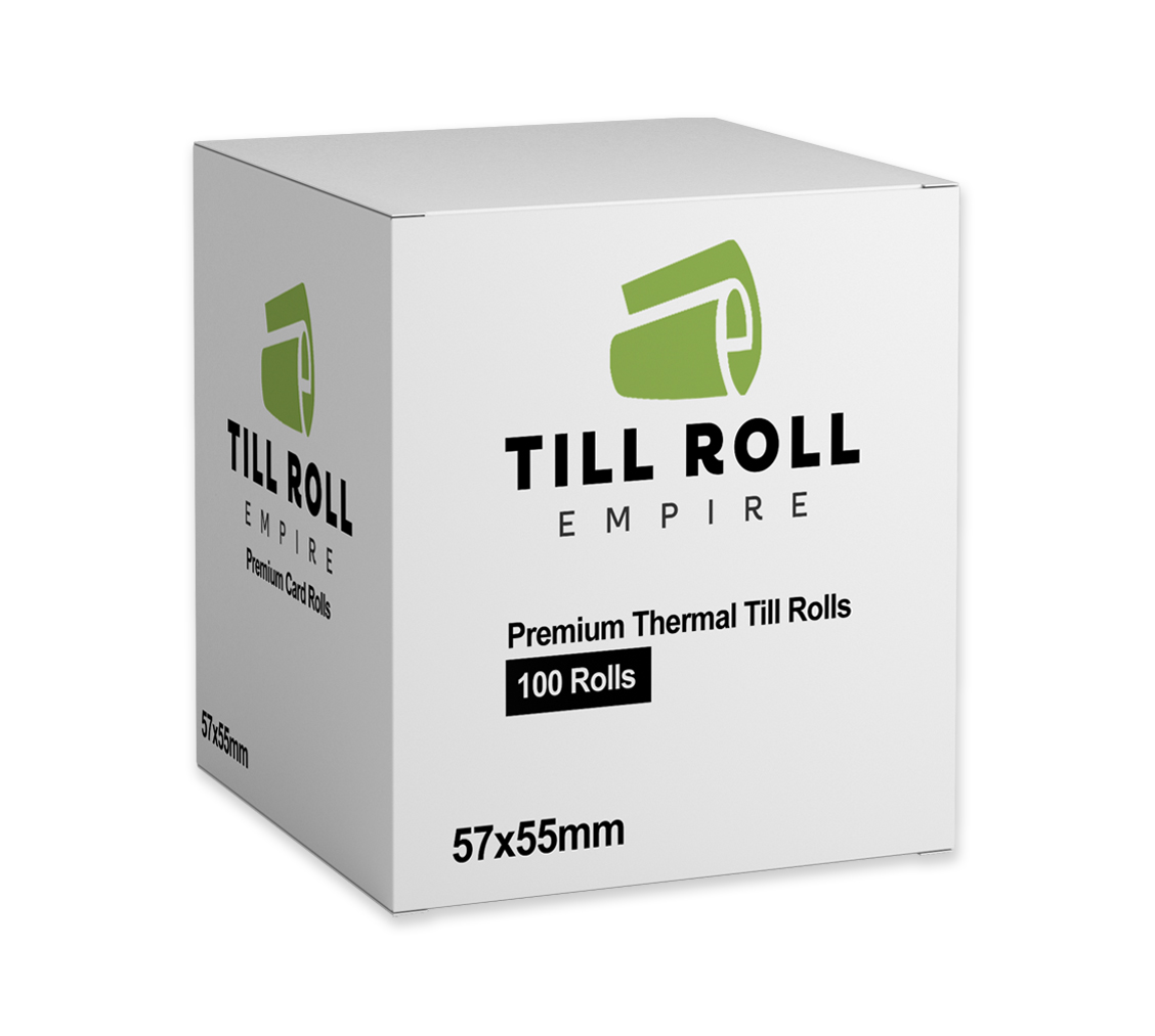 57×55 Thermal Till Rolls (100 Rolls Per Box)