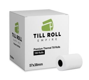 57x38 Thermal Till Rolls — 100/Box | Free UK Delivery