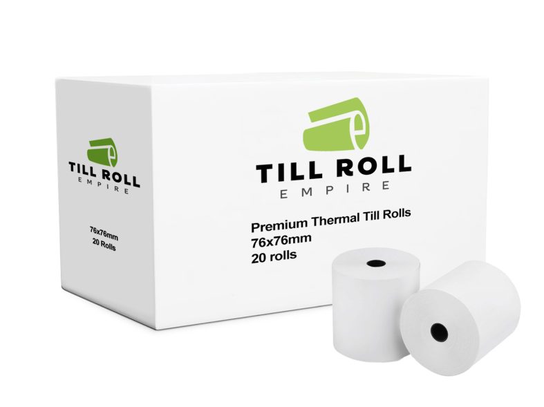 76×76 Thermal Till Rolls (20 Rolls Per Box)